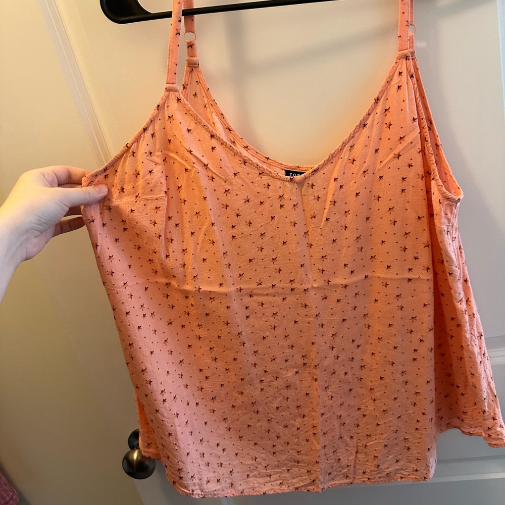 Torrid Ava star cami tank top in peach